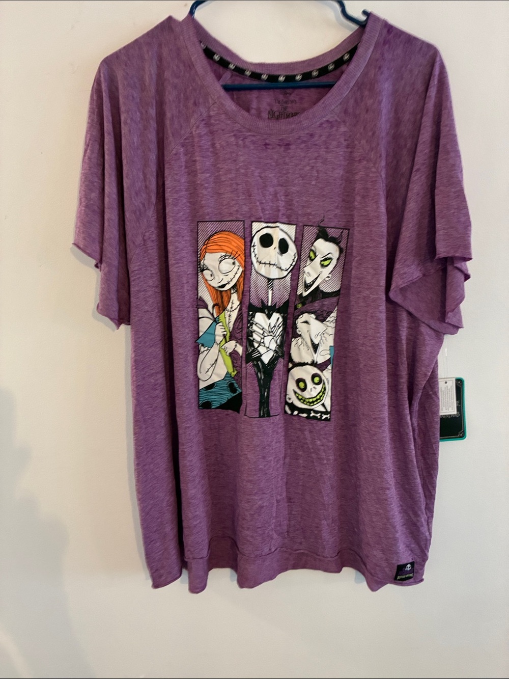 Disney Purple Nightmares Before Christmas Graphic Pajama Top